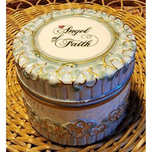 SAN FRANCISCO MUSIC BOX CO.  ANGEL OF FAITH BOX W/ MUSIC "ANGEL'S AMONG US"